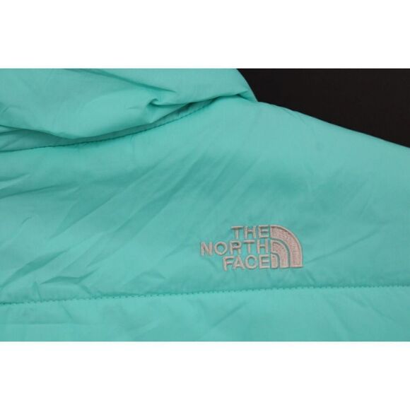 THE NORTH FACE LG GIRLS 14/16 TEAL/GRAY PUFFER LIGHT WEIGHT COAT - Picture 7 of 11